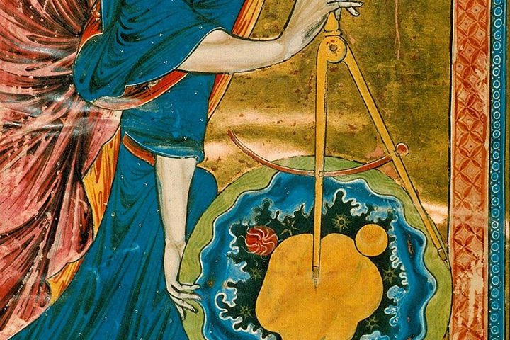 God as Architect of the World, frontispiece of the Bible moralisée, Codex Vindobonensis 2554, c. 1220–30
