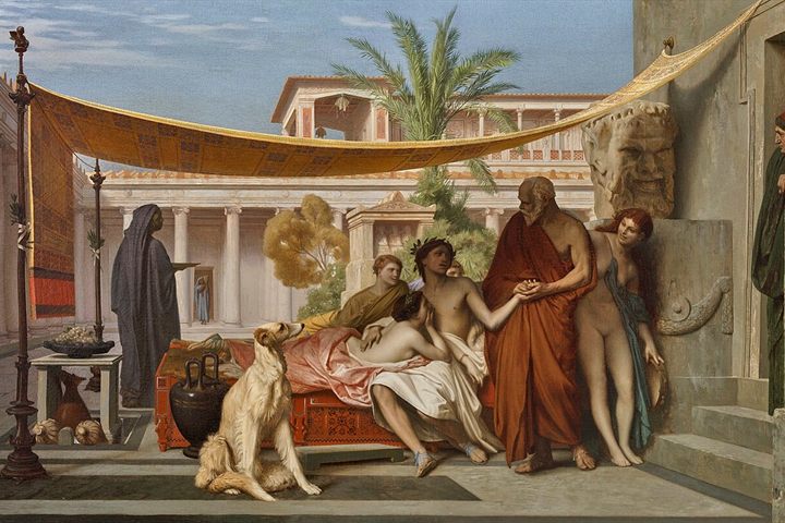 Jean-Léon Gérôme, Socrates Seeking Alcibiades in the House of Aspasia, 1861
