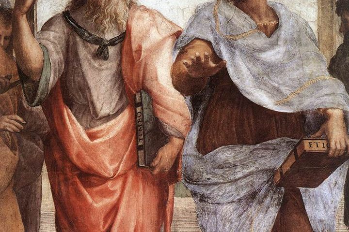 Raphael, Plato and Aristotle, detail of The School of Athens
