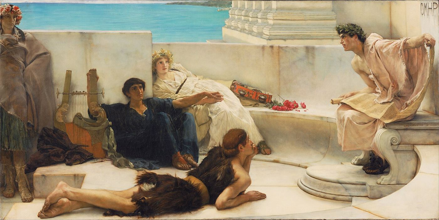 Lawrence Alma-Tadema, A Reading from Homer, 1885