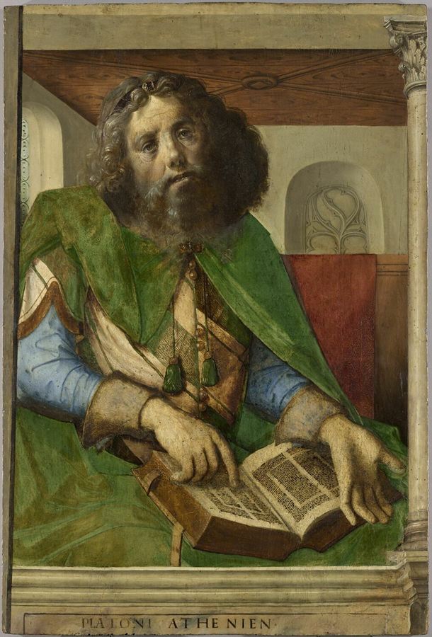 Justus van Gent and Pedro Berruguete, Plato, c. 1476