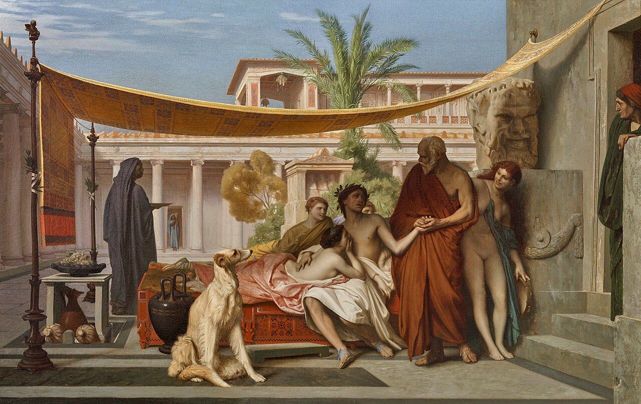 Jean-Léon Gérôme, Socrates Seeking Alcibiades in the House of Aspasia, 1861