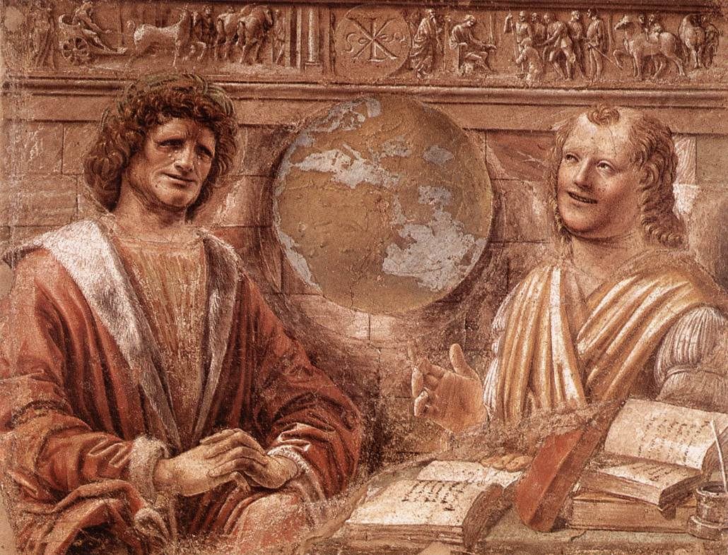 Donato Bramante, Heraclitus and Democritus, c. 1486